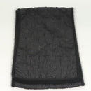 CHANEL Matelasse Scarf Wool Black CC Auth 133729-5