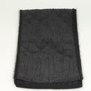 CHANEL Matelasse Scarf Wool Black CC Auth 133729-6