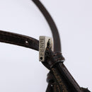 FENDI Zucca Canvas Shoulder Bag Black Brown Silver Auth 133732-9