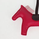 HERMES Rodeo Charm PM Charm Leather Pink Auth 133735-4