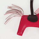 HERMES Rodeo Charm PM Charm Leather Pink Auth 133735-7