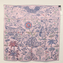 HERMES Carre 90 Scarf ""ISOLA DI PRIMAVERA"" Silk Pink Auth 133737-14