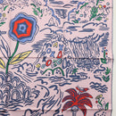 HERMES Carre 90 Scarf ""ISOLA DI PRIMAVERA"" Silk Pink Auth 133737-7