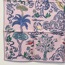 HERMES Carre 90 Scarf ""ISOLA DI PRIMAVERA"" Silk Pink Auth 133737-8