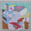 HERMES Carre 90 Scarf ""18-3-7"" Silk Gray Auth 133739-12