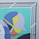 HERMES Carre 90 Scarf ""18-3-7"" Silk Gray Auth 133739-4