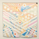 HERMES Carre 90 Scarf ""Le Reve De Julia"" Silk White Multicolor Auth 133740-11