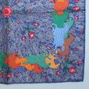 HERMES Carre 40 Scarf ""horse"" Silk Navy Auth 133741-5