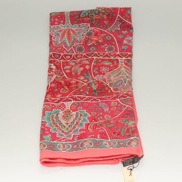 HERMES Carre 140 Scarf ""des Oiseaux Fleurs"" Cashmere Red Auth 133742 - 0