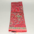HERMES Carre 140 Scarf ""des Oiseaux Fleurs"" Cashmere Red Auth 133742-5