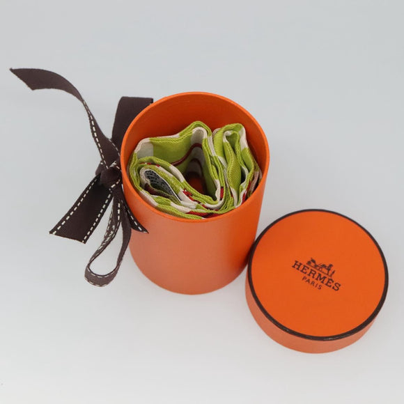 HERMES Twilly Scarf ""BRIDES de GALA"" Silk Green Auth 133745