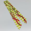 HERMES Twilly Scarf ""BRIDES de GALA"" Silk Green Auth 133745-2