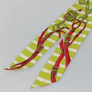 HERMES Twilly Scarf ""BRIDES de GALA"" Silk Green Auth 133745-3