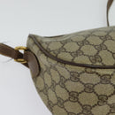 GUCCI GG Supreme Web Sherry Line Bag PVC Beige Gold Red 89 02 032 Auth 133747-16