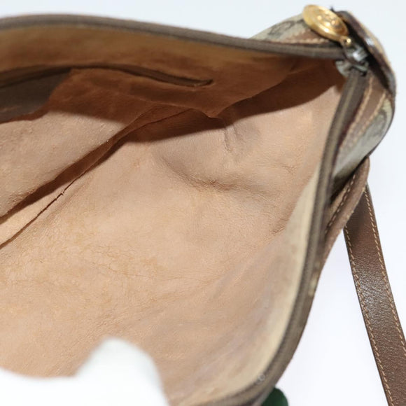 GUCCI GG Supreme Web Sherry Line Bag PVC Beige Gold Red 89 02 032 Auth 133747