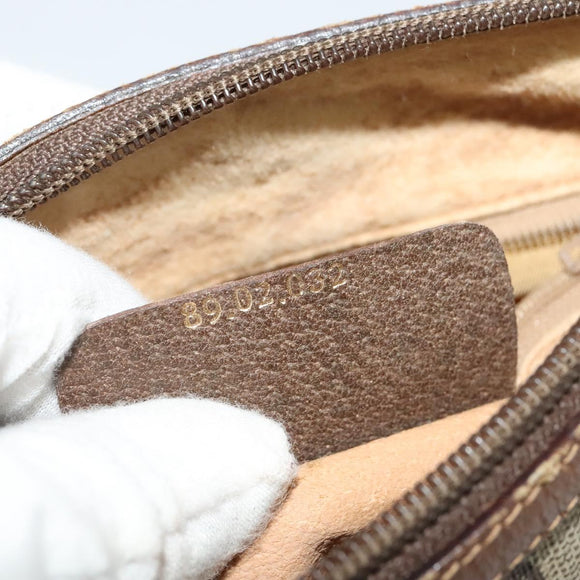 GUCCI GG Supreme Web Sherry Line Bag PVC Beige Gold Red 89 02 032 Auth 133747