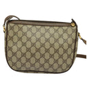 GUCCI GG Supreme Web Sherry Line Bag PVC Beige Gold Red 89 02 032 Auth 133747-2