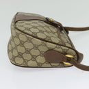 GUCCI GG Supreme Web Sherry Line Bag PVC Beige Gold Red 89 02 032 Auth 133747-4