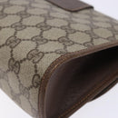 GUCCI GG Supreme Web Sherry Line Bag PVC Beige Gold 156 01 030 Auth 133748-15