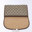 GUCCI GG Supreme Web Sherry Line Bag PVC Beige Gold 156 01 030 Auth 133748-8
