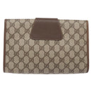 GUCCI GG Supreme Web Sherry Line Bag PVC Beige Gold 156 01 030 Auth 133748-2