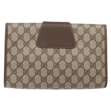 GUCCI GG Supreme Web Sherry Line Bag PVC Beige Gold 156 01 030 Auth 133748 - 0