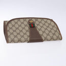 GUCCI GG Supreme Web Sherry Line Bag PVC Beige Gold 156 01 030 Auth 133748-5