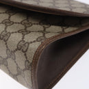 GUCCI GG Supreme Web Sherry Line Bag PVC Beige Gold 156 01 030 Auth 133748-7