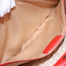 Salvatore Ferragamo Vala Hand Bag Leather Red Gold Auth 133749-20