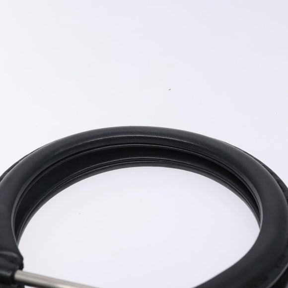 Salvatore Ferragamo Gancini Hand Bag Leather Black Auth 133750