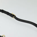 Salvatore Ferragamo Gancini Shoulder Bag Enamel Black Silver Auth 133751-8