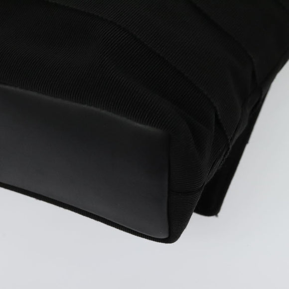 Salvatore Ferragamo Chain Vala Shoulder Bag Canvas Black Gold Auth 133753