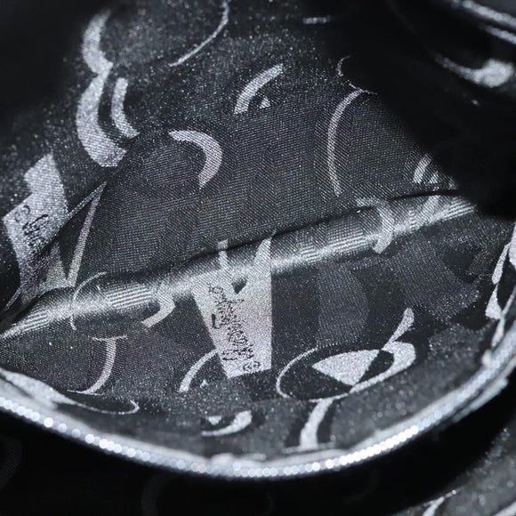 Salvatore Ferragamo Chain Vala Shoulder Bag Canvas Black Gold Auth 133753