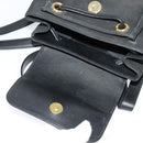 Salvatore Ferragamo Vala Vala Backpack Suede Black Gold Auth 133755-10