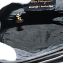 Salvatore Ferragamo Vala Vala Backpack Suede Black Gold Auth 133755-11