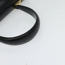 Salvatore Ferragamo Gancini Hand Bag Leather 2way Black Gold Auth 133757-7