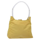 PRADA Shoulder Bag Nylon Plastic Yellow Silver Auth 133760-1