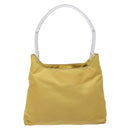 PRADA Shoulder Bag Nylon Plastic Yellow Silver Auth 133760-2