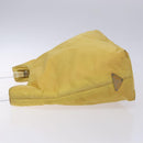 PRADA Shoulder Bag Nylon Plastic Yellow Silver Auth 133760-5