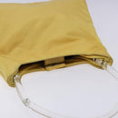 PRADA Shoulder Bag Nylon Plastic Yellow Silver Auth 133760-6