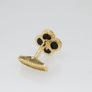 Van Cleef & Arpels Vintage Alhan Cuffs 18K Gold Tone Black Auth 133768M-13