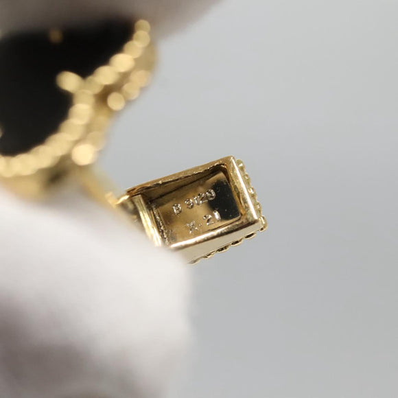 Van Cleef & Arpels Vintage Alhan Cuffs 18K Gold Tone Black Auth 133768M