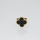 Van Cleef & Arpels Vintage Alhan Cuffs 18K Gold Tone Black Auth 133768M-4