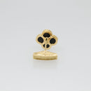 Van Cleef & Arpels Vintage Alhan Cuffs 18K Gold Tone Black Auth 133768SM-5