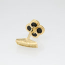 Van Cleef & Arpels Vintage Alhan Cuffs 18K Gold Tone Black Auth 133768SM-8