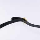 Salvatore Ferragamo Gancini Hand Bag Leather 2way Navy Gold Auth 133776-11