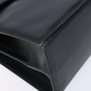 Salvatore Ferragamo Gancini Hand Bag Leather 2way Navy Gold Auth 133776-14