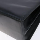 Salvatore Ferragamo Gancini Hand Bag Leather 2way Navy Gold Auth 133776-15