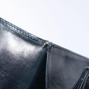 Salvatore Ferragamo Gancini Hand Bag Leather 2way Navy Gold Auth 133776-24