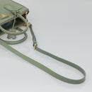 PRADA Galleria Hand Bag Safiano leather 2way Gold Light green Auth 133778-9